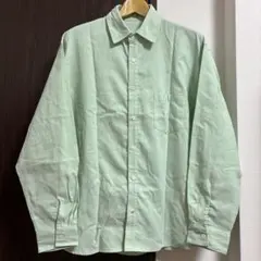 ミントグリーン 長袖シャツ SP刺繍