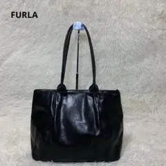 ✨美品　FURLA フルラ トートバッグ ブラック レザー ハンドバッグ レザー