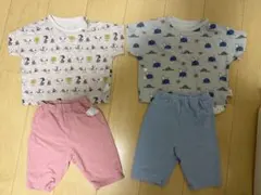 ユニクロ 夏用パジャマ 90cm 双子セット 半袖 上下セット スヌーピー