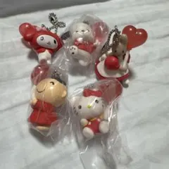 サンリオキャラクターズ　 カラーコレクションチャーム　レッド 　全5種セット