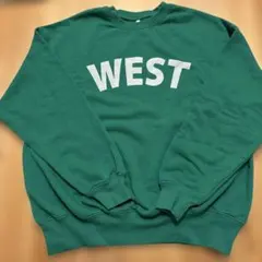 グリーン WEST プリント トレーナー
