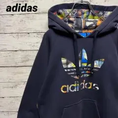 864a【土屋太鳳着用】アディダス　トレフォイル　ビッグロゴ　レア　パーカー