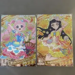 ひみつのアイプリ マーメイドグランプリピンク イエロー ひまり つむぎ