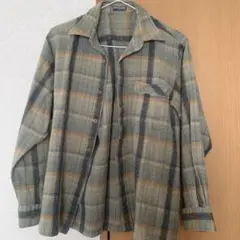 pierre cardin チェック柄 ウール100%シャツ Mのサムネイル