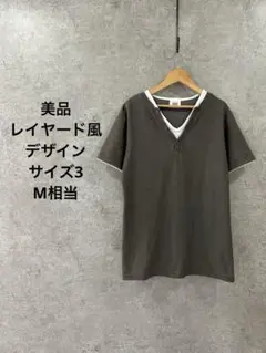 TAKEO KIKUCHI ヘンリーネックTシャツ 3 M相当 美品 重ね着風のサムネイル