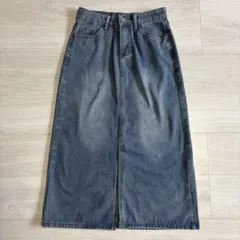 MiNMiNデニム タイトスカート スリット入りLサイズ