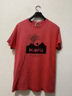 エイアンドエフ製　カブー　ロゴプリント半袖Tシャツ　/M　赤　フェード　KAVUのサムネイル