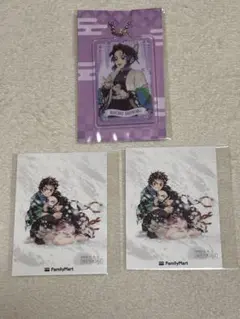 鬼滅の刃ファミリーマートアクリルチャーム キーホルダー　ステッカー　胡蝶しのぶ