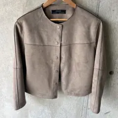 ZARA BASIC ノーカラージャケット L