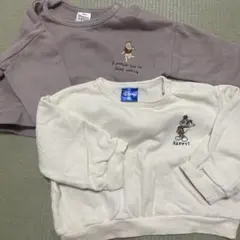 Disney くまのプーさん ミッキーマウス トレーナー 80 綿100