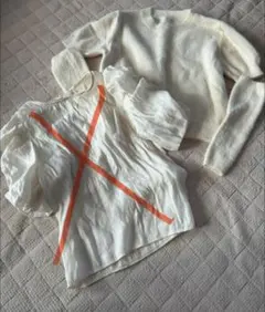 【最安値】白色 フワフワニットセーター 長袖