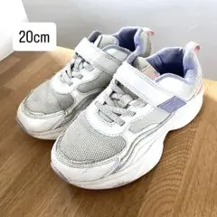 子供　スニーカー　20cm 白 紫 ピンクのサムネイル