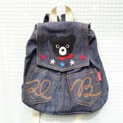MIKI HOUSE ミキハウス ダブルビー リュック デニム Bくん 星 刺繍のサムネイル
