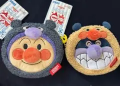 アンパンマンミュージアム限定　きぐるみフェイスポーチ　アンパンマン　ばいきんまん