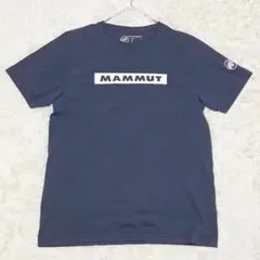 MAMMUT マムート Tシャツ M ネイビー ボックスロゴ アジアンフィットのサムネイル