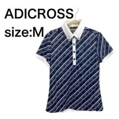 ADICROSS ポロシャツ ゴルフ柄　サイズM