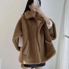 なっしーさま専用TICCA フリース ウールファーポンチョ ケープコート