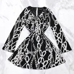 00s 希少♡セシルマクビー♡チェーン柄ミニワンピ　グランジy2k 平成ギャル姫