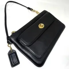 ✨美品✨コーチ COACH オールドコーチ ターンロック ポーチ ストラップ付