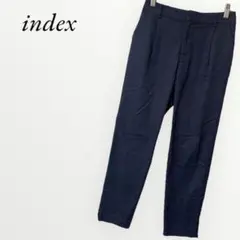 index テーパードパンツ スラックス サイズS 通勤 通学　レディース 紺色