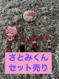 すとぷり さとみくん アクリルキーホルダー＆缶バッジ5個セット