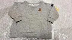 POLO Baby くま刺繍スウェット 80 綿100% グレー