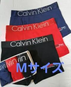 Calvin Klein　 ボクサーパンツ　Mサイズ 3枚セット黒、紺、赤