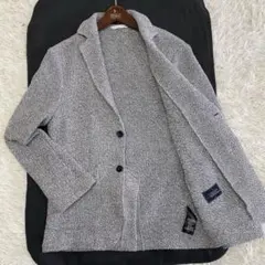 【美品✨】シップス ニット テーラードジャケット ストレッチ グレー M