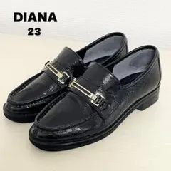 美品⭐︎DIANA ビットローファー ブラック エナメル系 日本製 23cmのサムネイル