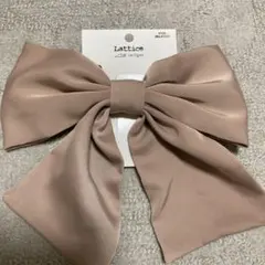 バレッタ　リボン　くすみピンク新品未使用品