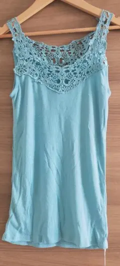 【未使用】水色ノースリーブトップス Mサイズ