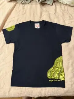 未使用　草間弥生　パンプキンネイビー Tシャツ イエロー ドット模様