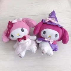 【美品・匿名配送】ハロウィンくじ マイメロディ マスコット ぬいぐるみ2点セット