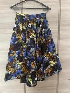 PRADA プラダ レディース 花柄 ロングフレアスカート サイズ Sのサムネイル