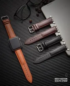 アップルウォッチバンド革交換バンド42/44/45/49MM レザーベルト高品質