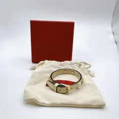極美品✨BVLGARI レザー ブレスレット ダブル ゴールドバックル 刻印