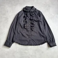 マーガレットハウエル ダブルラッフルカラー フリルブラウス サイズ I