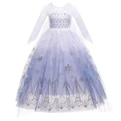アナ雪 エルサ 110cm プリンセスドレス 白 ティアラ スティック付