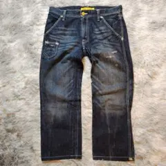 Levi's リーバイス 502 ワイド デニムパンツ W34 ダメージ加工