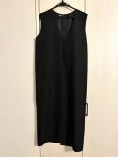 RAY CASSIN 黒Vネックノースリーブロングワンピース