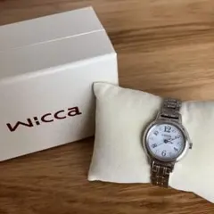 Wicca アナログ腕時計 シルバーカラー　ソーラーテック　ジャンク品のサムネイル