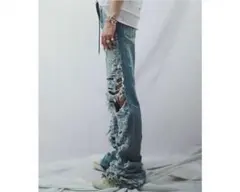 blank ロングデニムパンツ