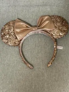 ゴールドミニーマウス耳カチューシャ