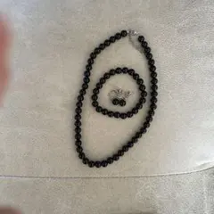 オニキスネックレスとブレスレットとイヤリング セット