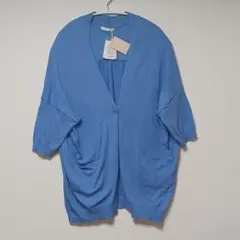 新品 studio CLIP コットンドルマンカーディガン F ブルーのサムネイル