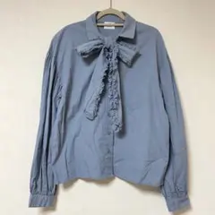 フリルボウタイブラウス