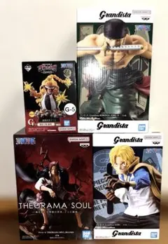 ワンピース ジオラマソウル シャンクス　GRANDISTA ゾロ ザボ クイーン