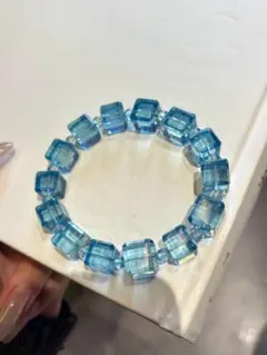 ⭐︎【天然】アクアマリン ブレスレット 10mm 29.8g