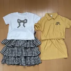 子供服　女の子　半袖　セットアップ　120サイズ　まとめ売り