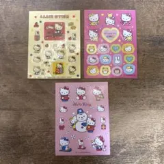 【24時間以内発送】ハローキティ　サンリオ　シール　3枚　平成レトロ　ピンク